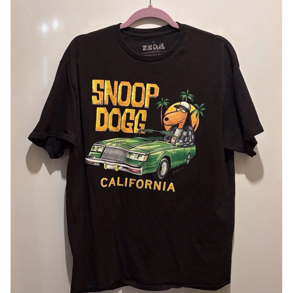 Snoop Dog Black Tshirt Mens L Joe Cool The Dog‎ Collection